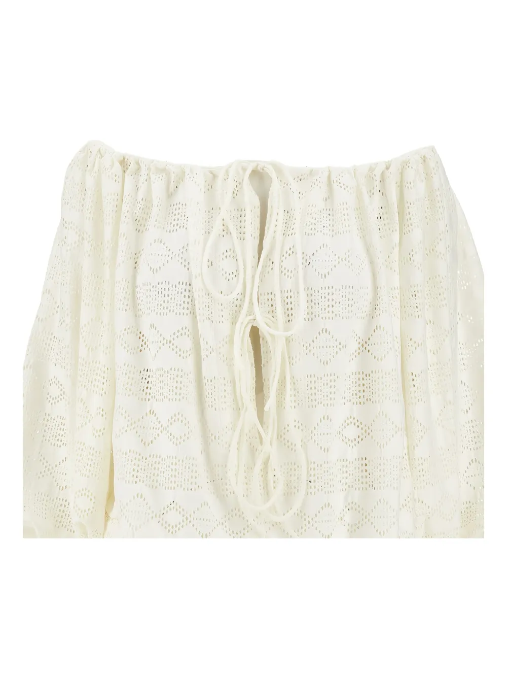 THE ANDAMANE Off-shoulder jurk Beige