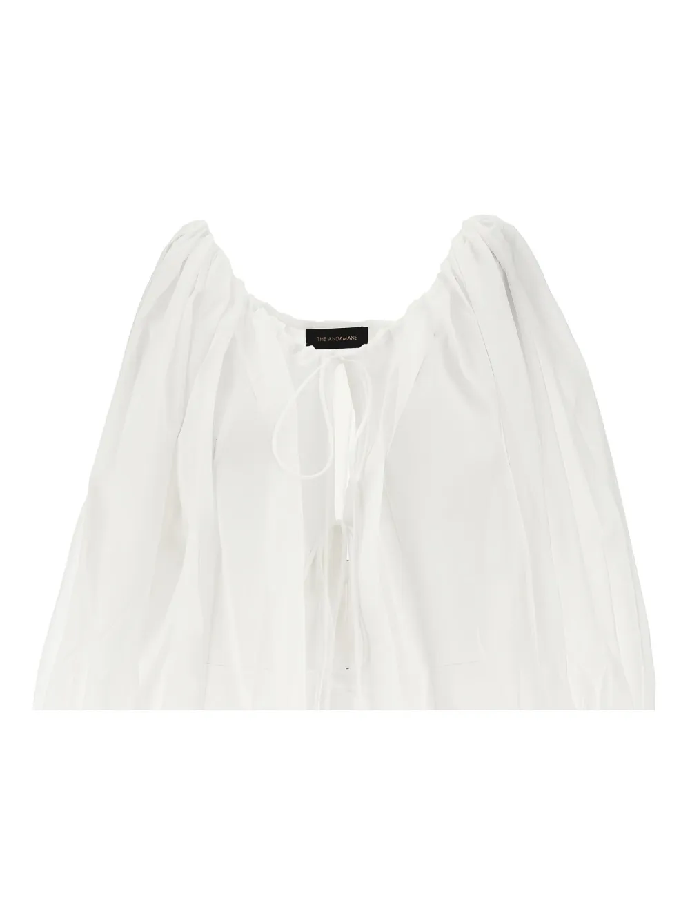 THE ANDAMANE Wilma blouse met pofmouwen Wit