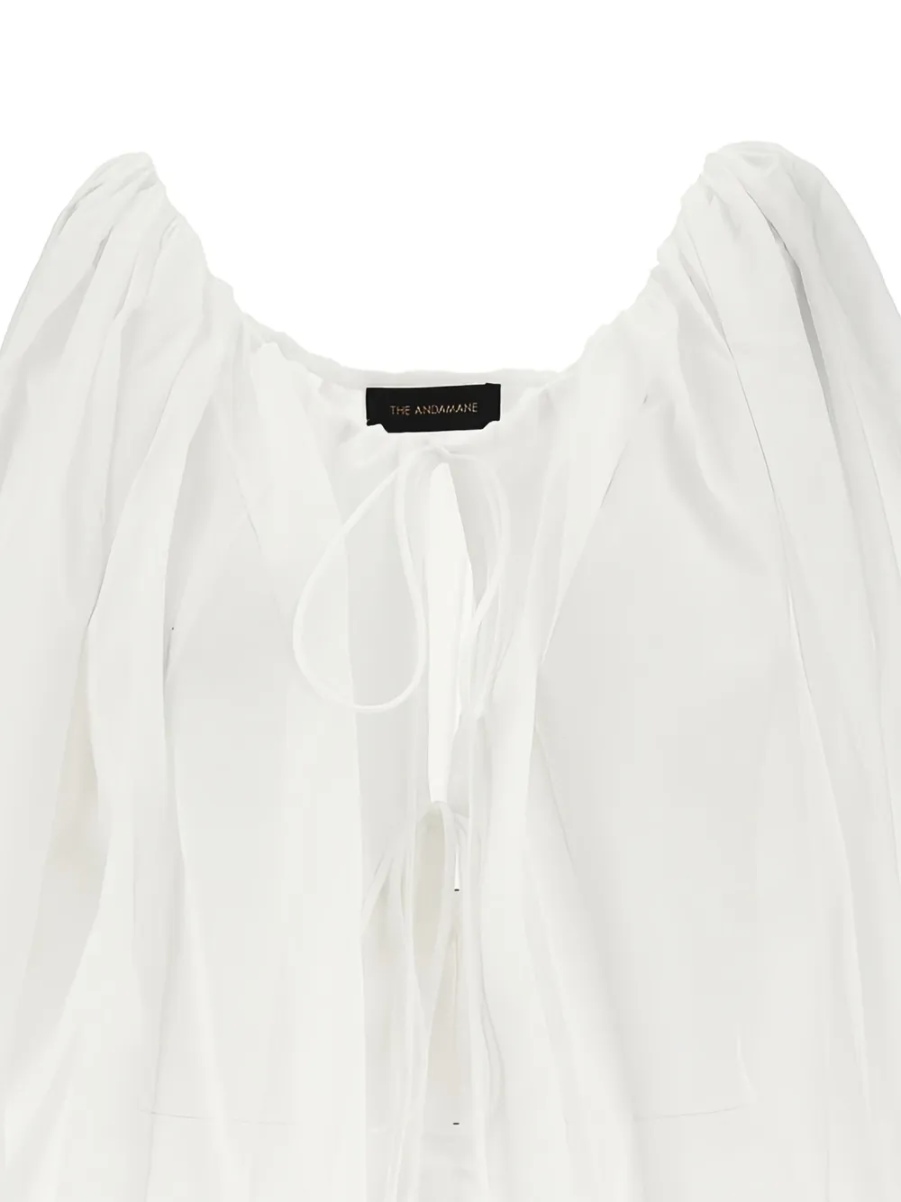THE ANDAMANE Wilma blouse met pofmouwen - Wit