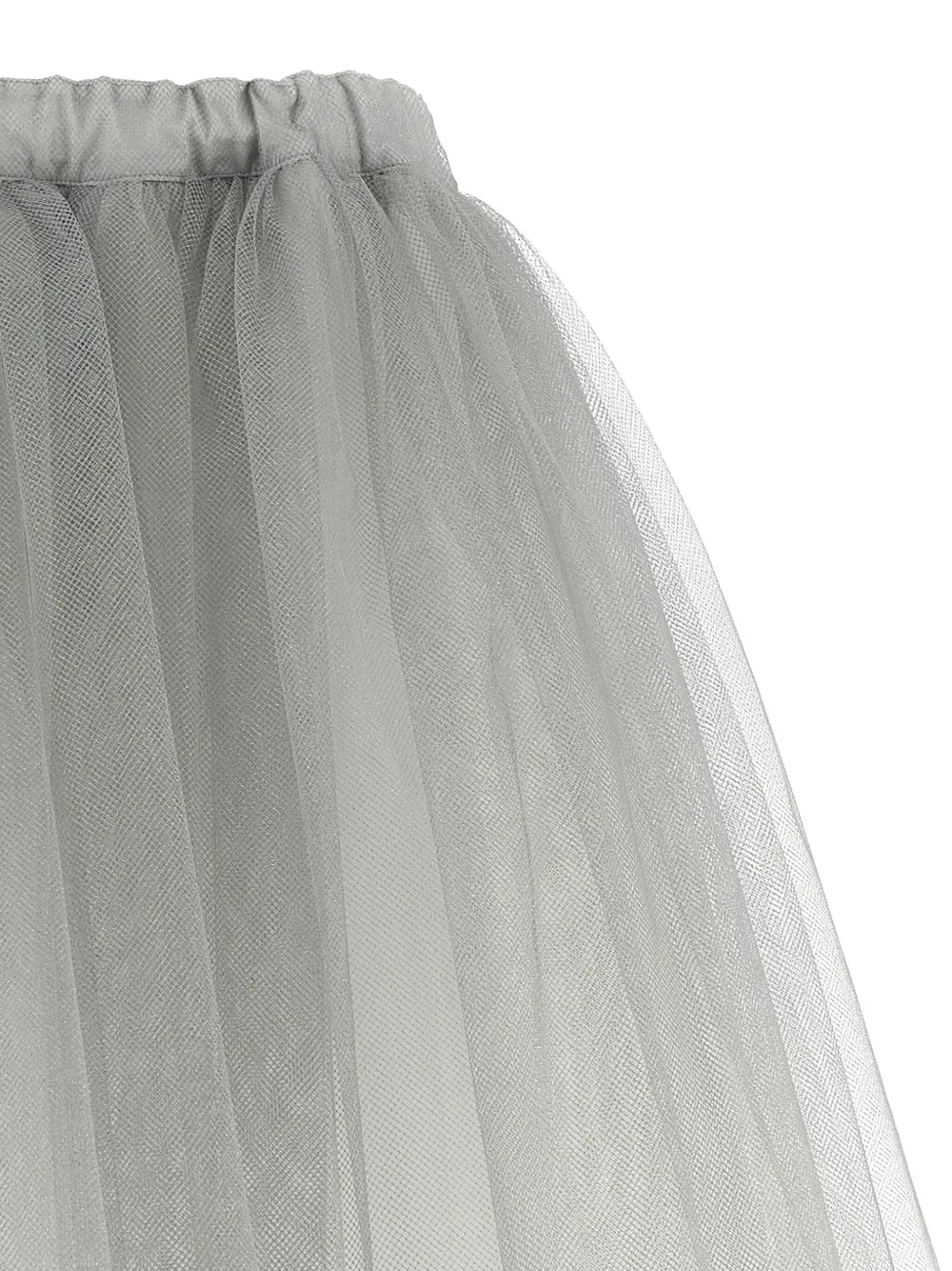 Shop Comme Des Garçons Tulle Midi Skirt In Grey