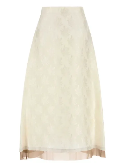 FENDI patterned-jacquard midi skirt