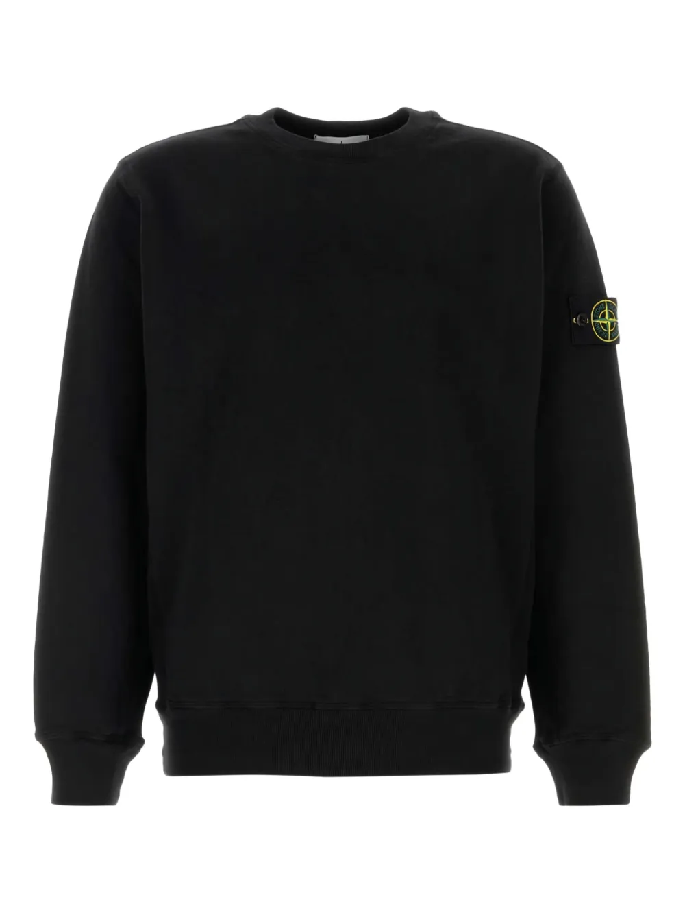 Shop Stone Island Cotton Sweatshirt In Black