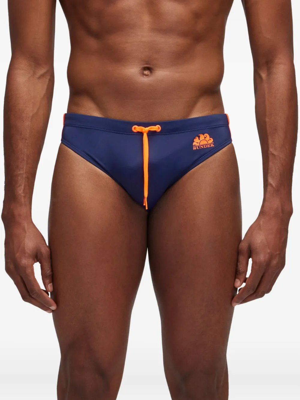 Sundek logo-detail drawstring swimming trunks Blauw
