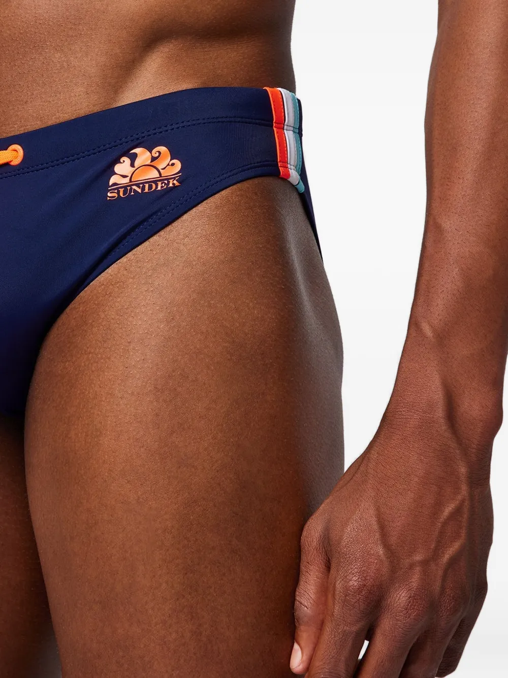 Sundek logo-detail drawstring swimming trunks Blauw