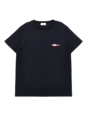 Moncler Enfant logo-print T-shirt | Black | FARFETCH