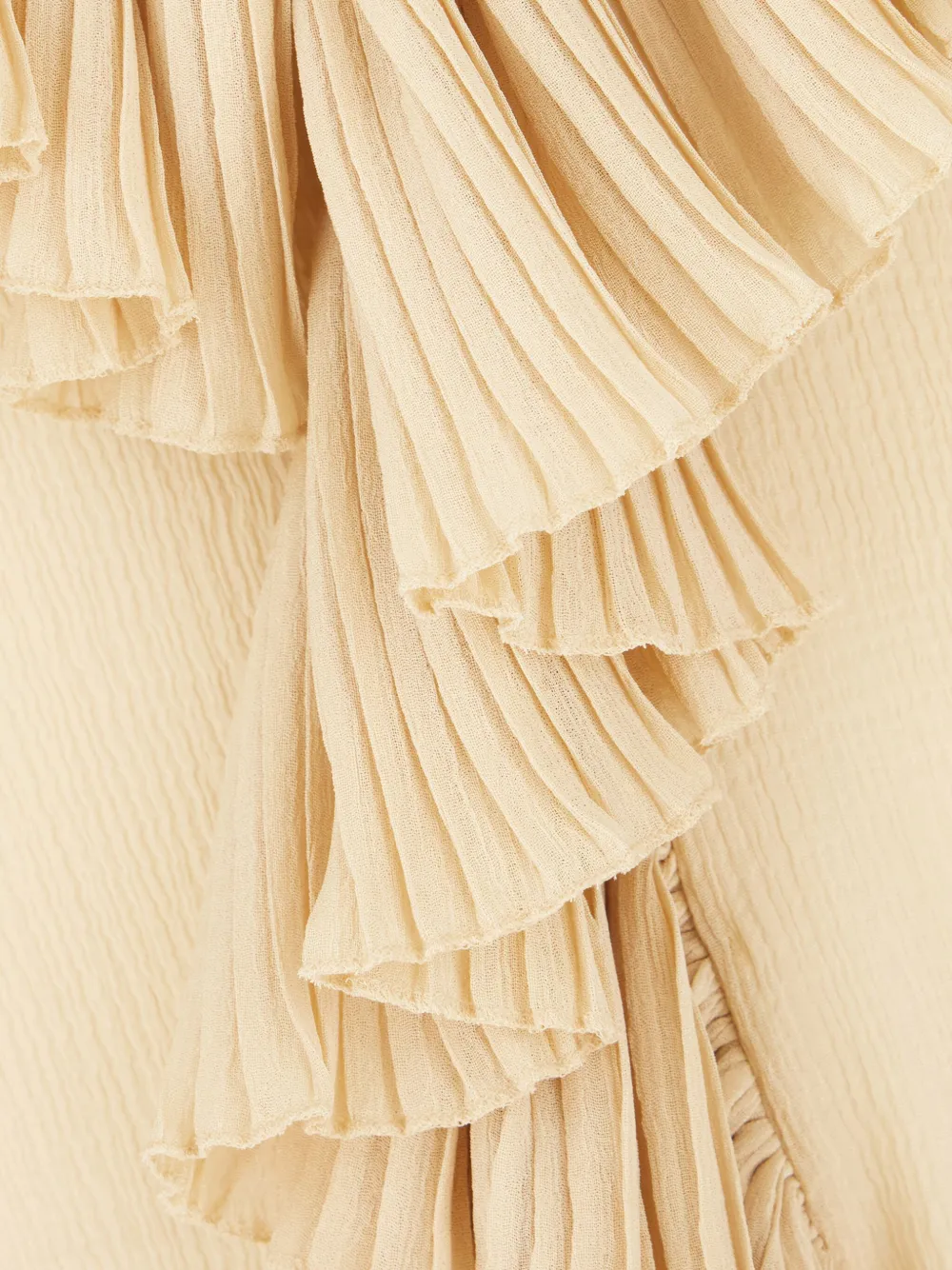 Saint Laurent Geplooide blouse Beige