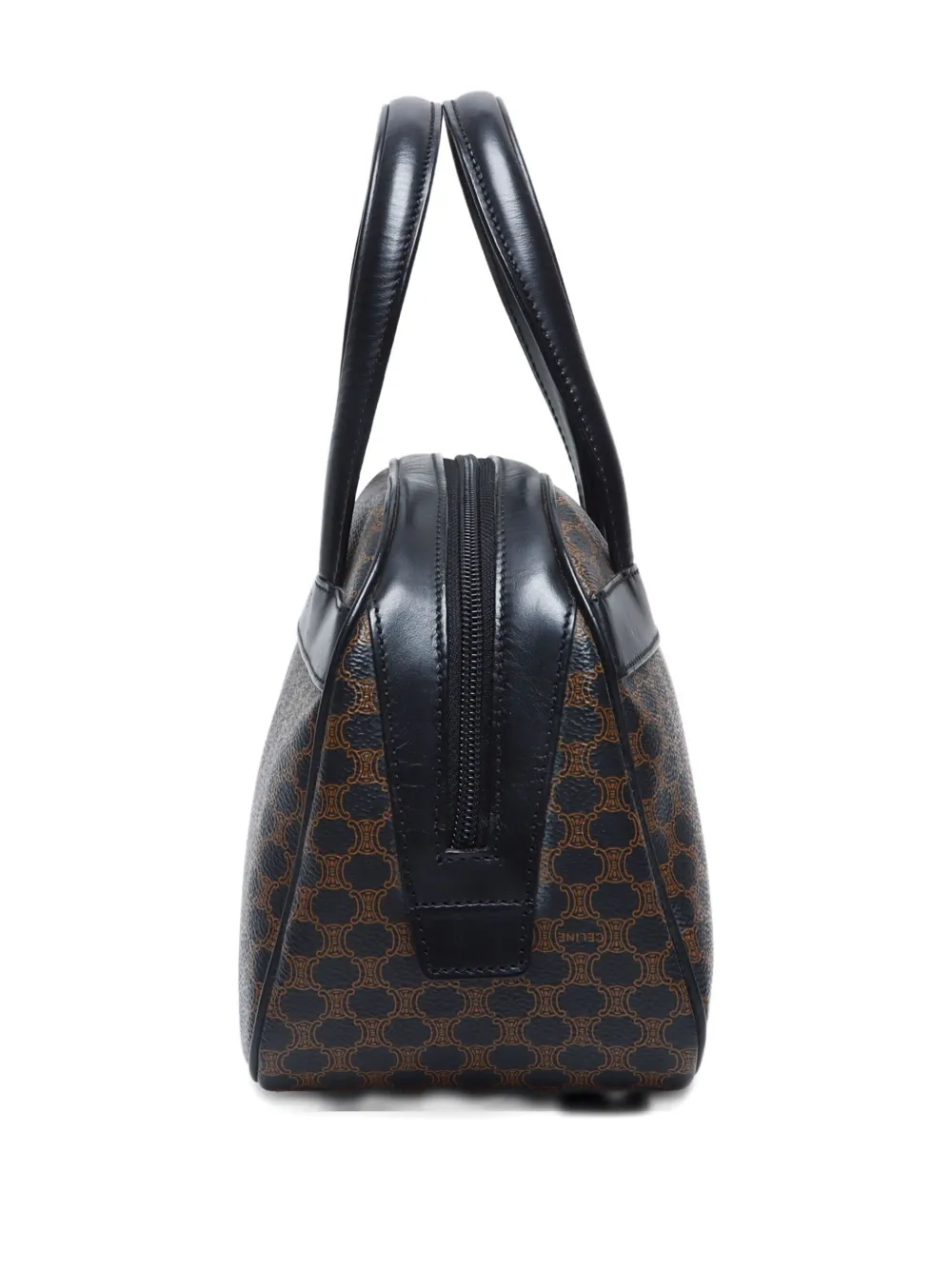 Pre-owned Celine 2010s Macadam-patterned Handbag In 黑色