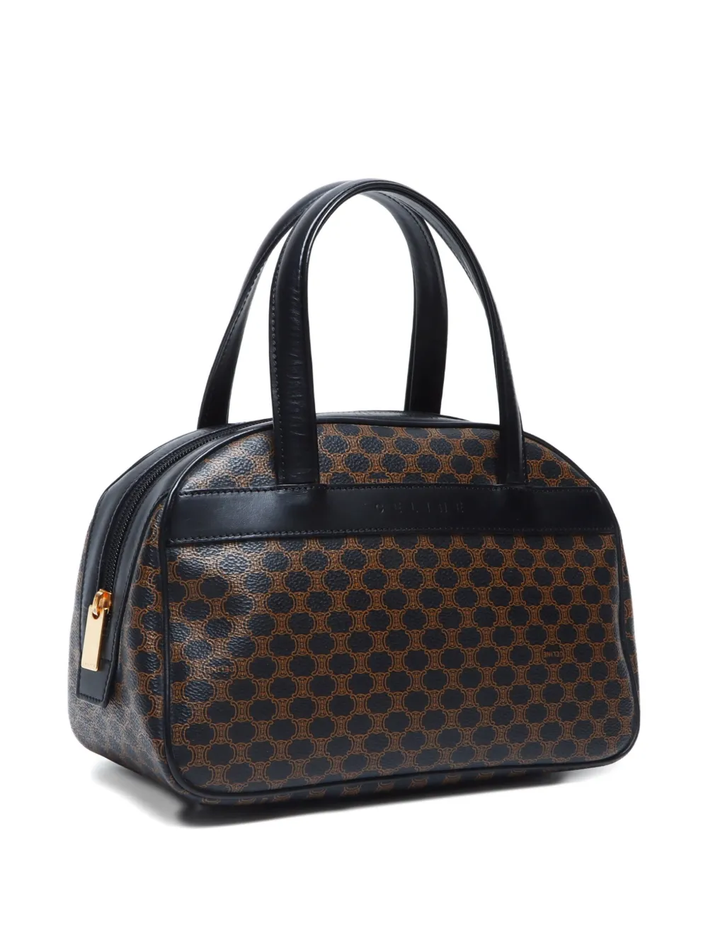 Pre-owned Celine 2010s Macadam-patterned Handbag In 黑色