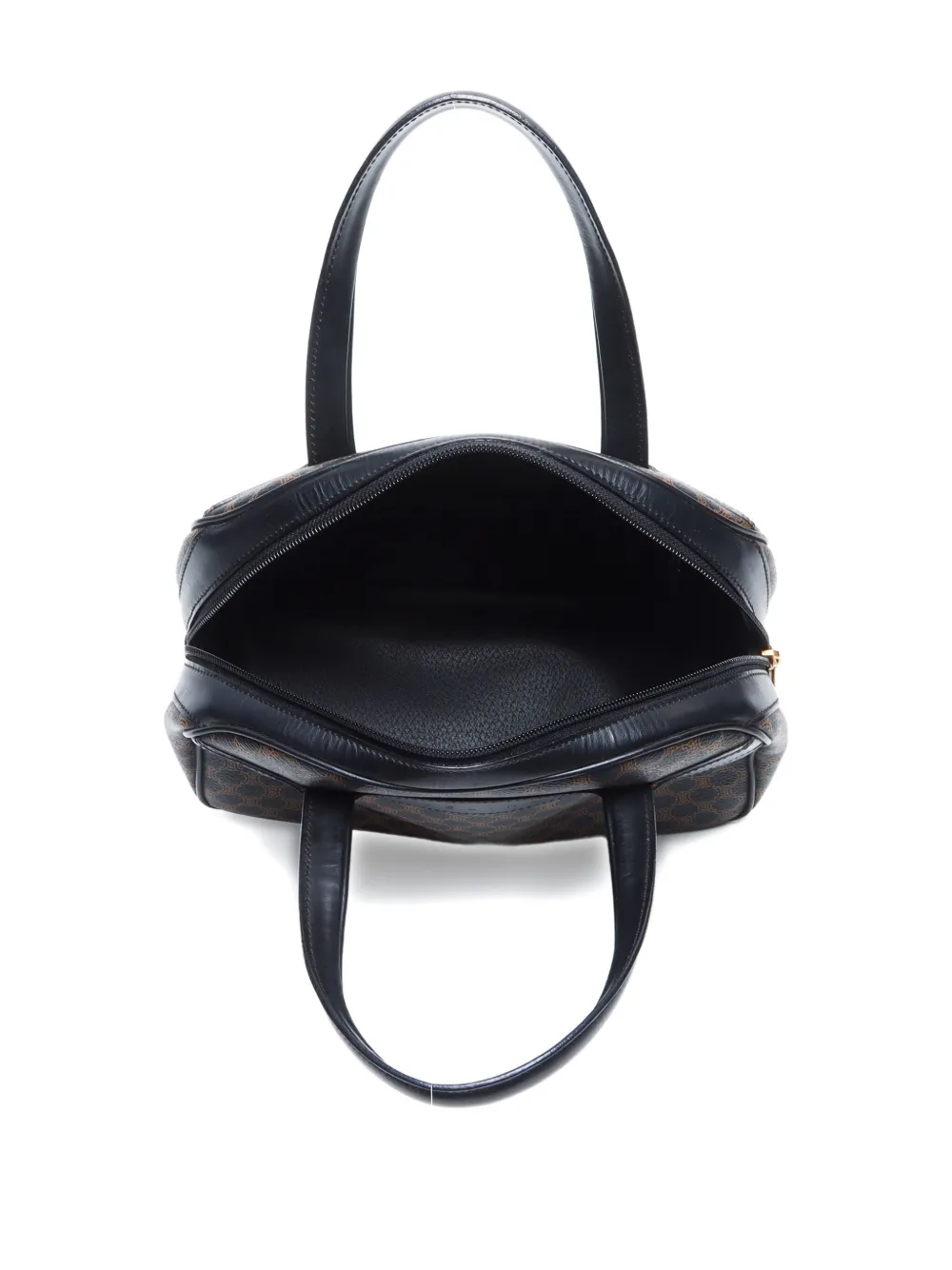 Pre-owned Celine 2010s Macadam-patterned Handbag In 黑色
