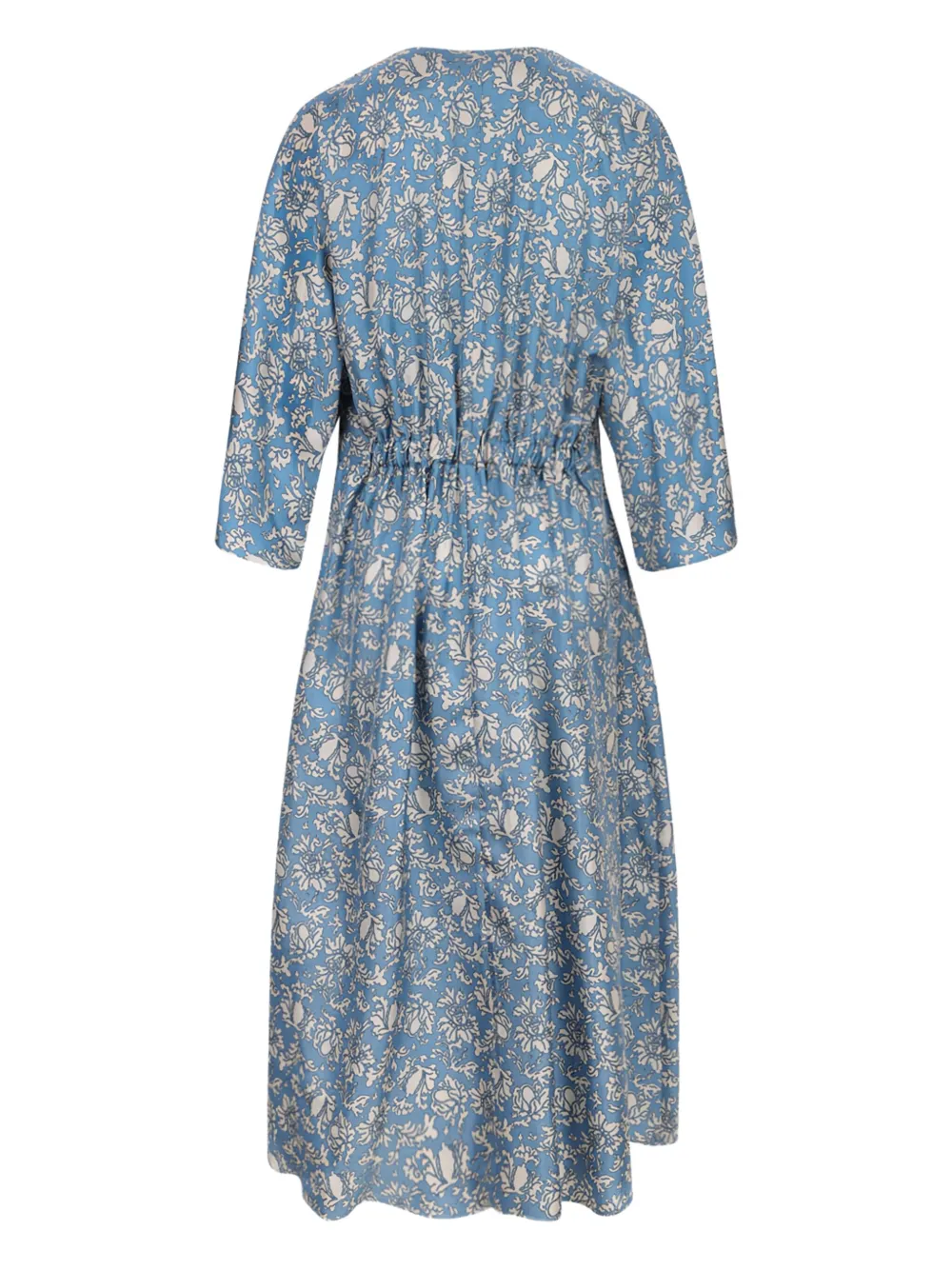 'S Max Mara Midi-jurk met bloemenprint - Blauw