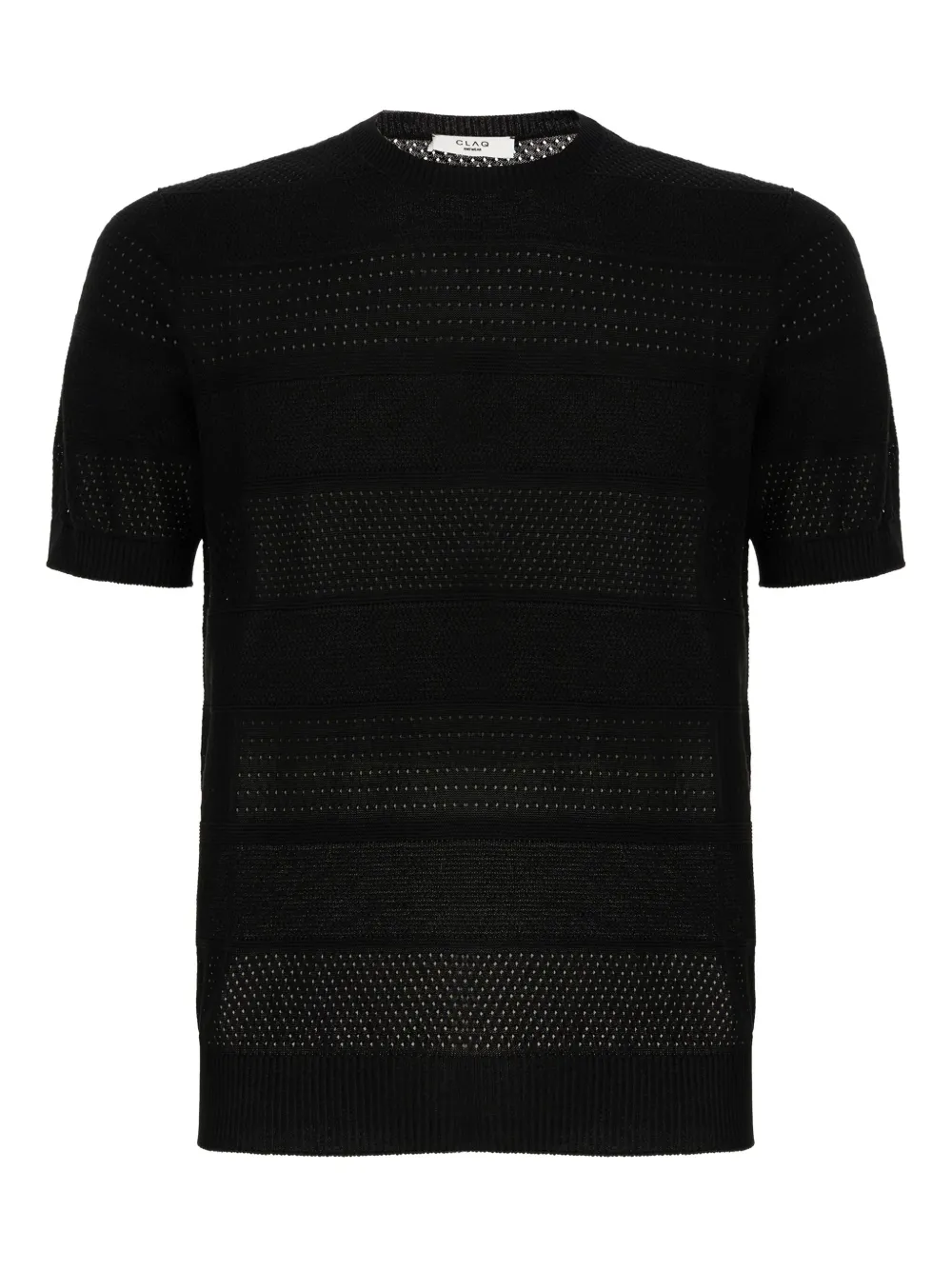 CLAQ mesh-panelled short-sleeve T-shirt | Black | Image 1