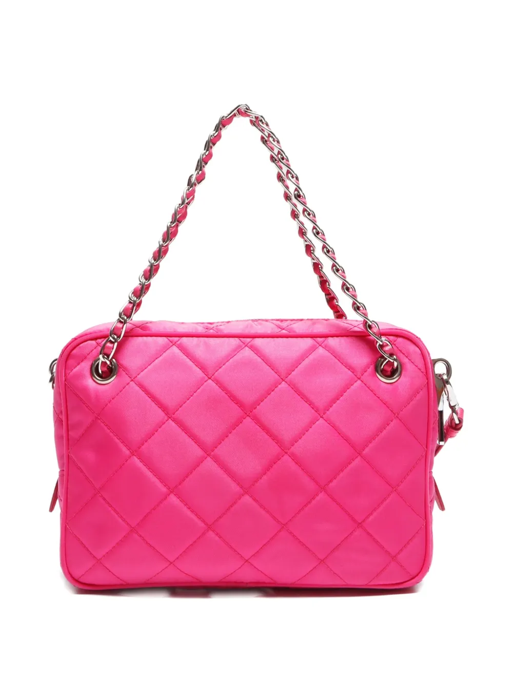 Pre-owned Prada 2013-2024 Quilted Nylon Tote Bag In 粉色
