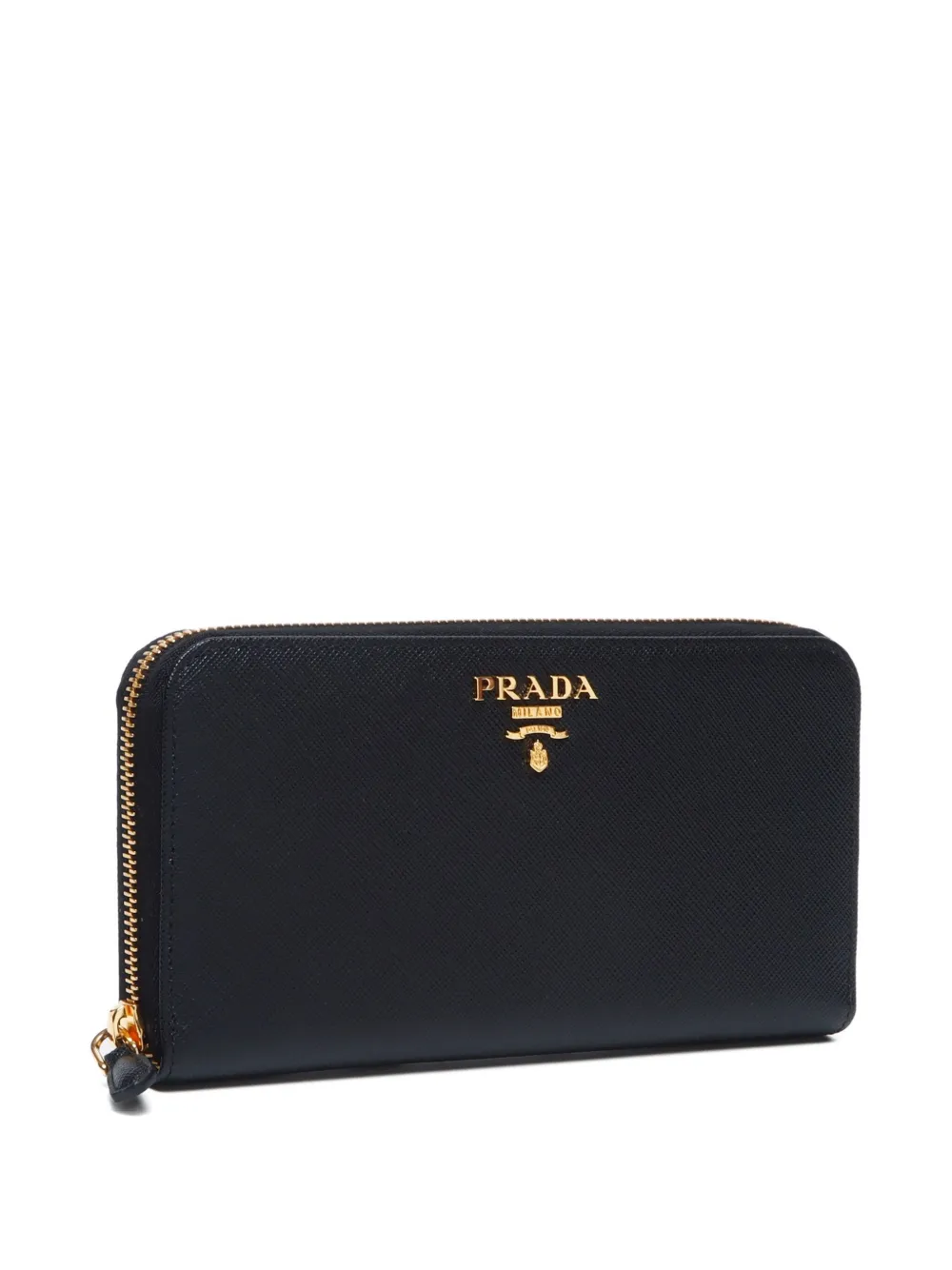 Pre-owned Prada 2024-2025 Zip Around Wallet In 黑色