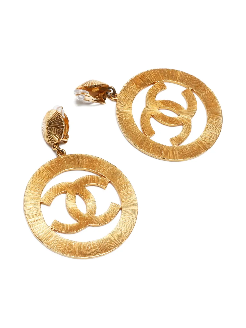 CHANEL Pre-Owned 1993 large CC-Mark earrings | Image 2