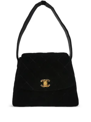 CHANEL Pre-Owned 1997 スエード ハンドバッグ | ブラック | FARFETCH JP