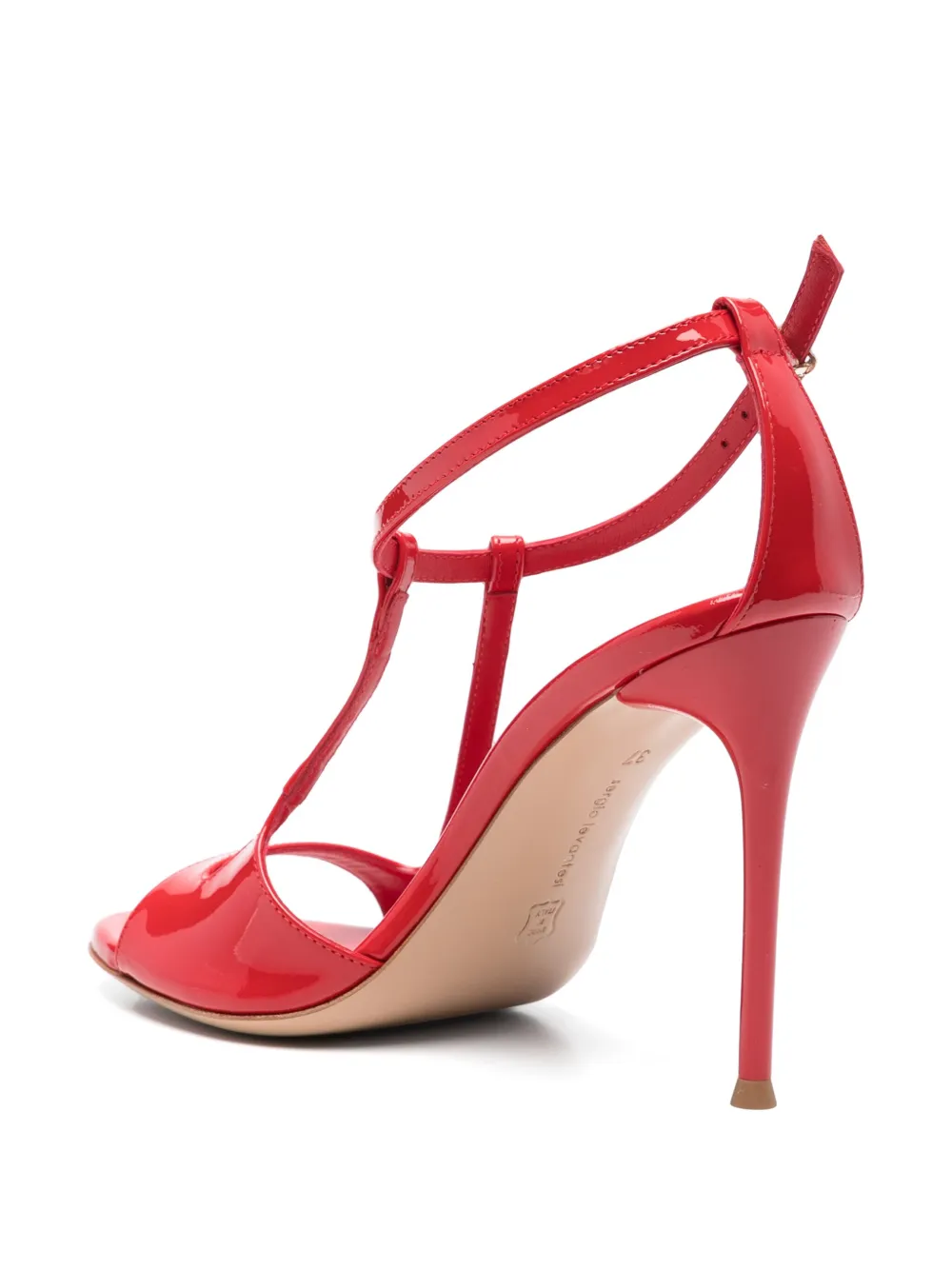 Sergio Levantesi 100mm Ryana sandals Red