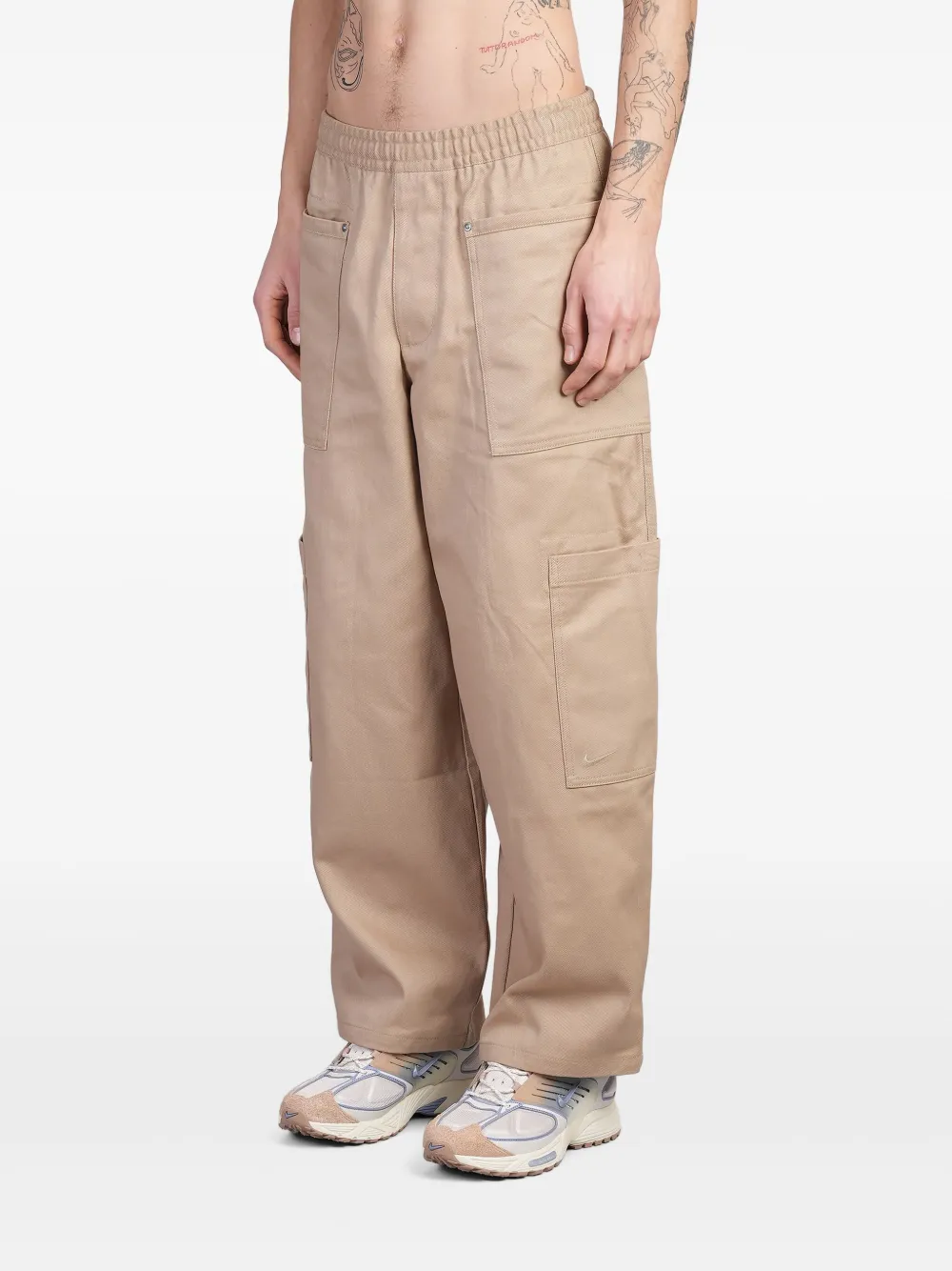 Nike Broek met wijde pijpen Beige