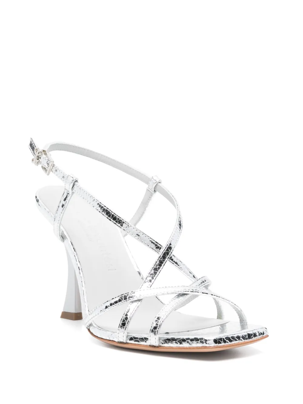 Sergio Levantesi 90mm Terry sandals - Zilver
