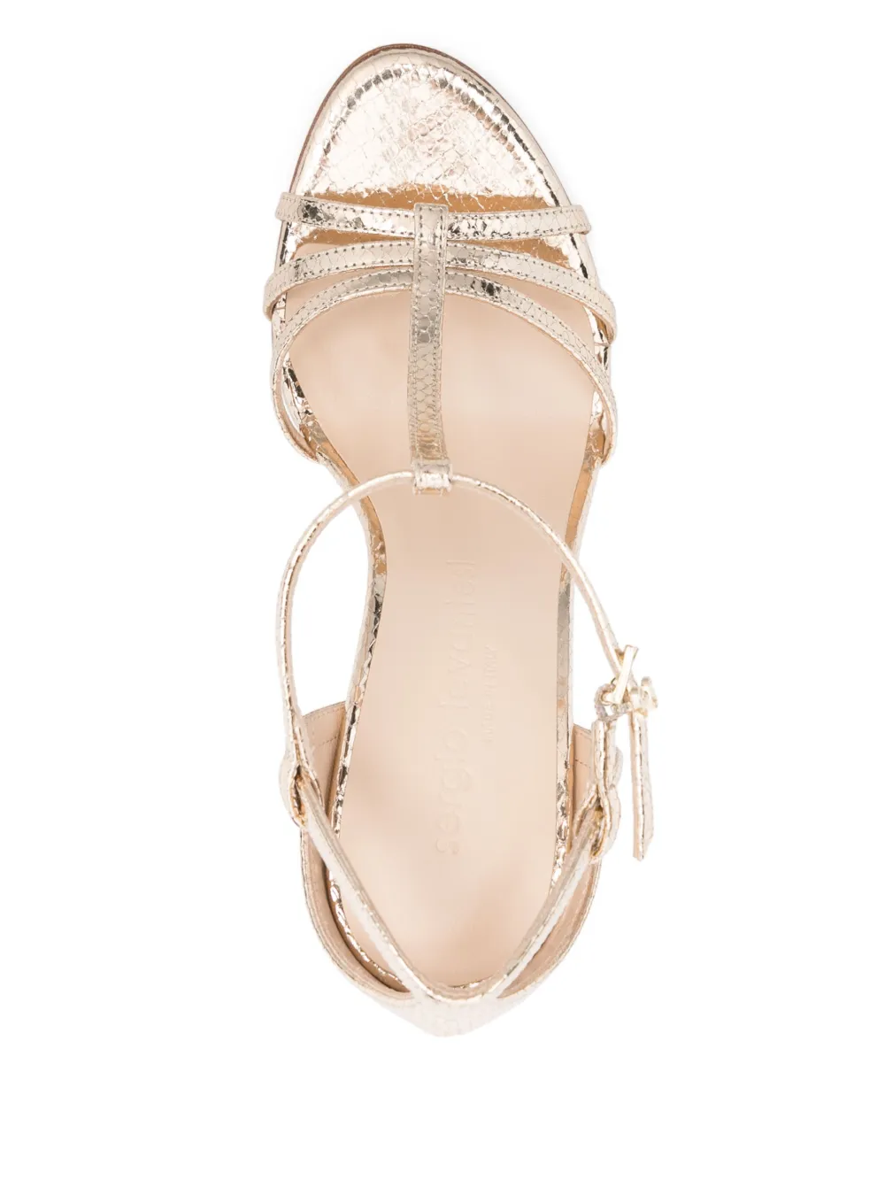 Sergio Levantesi 100mm Raila sandals Gold