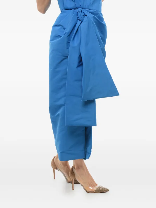 【Alexander McQueen】★draped midi dress Alexander McQueen Draped Midi Dress | Blue | FARFETCH