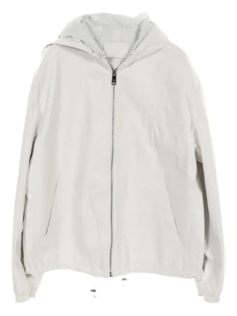 Prada Pre-Owned chamarra de piel con capucha 2010