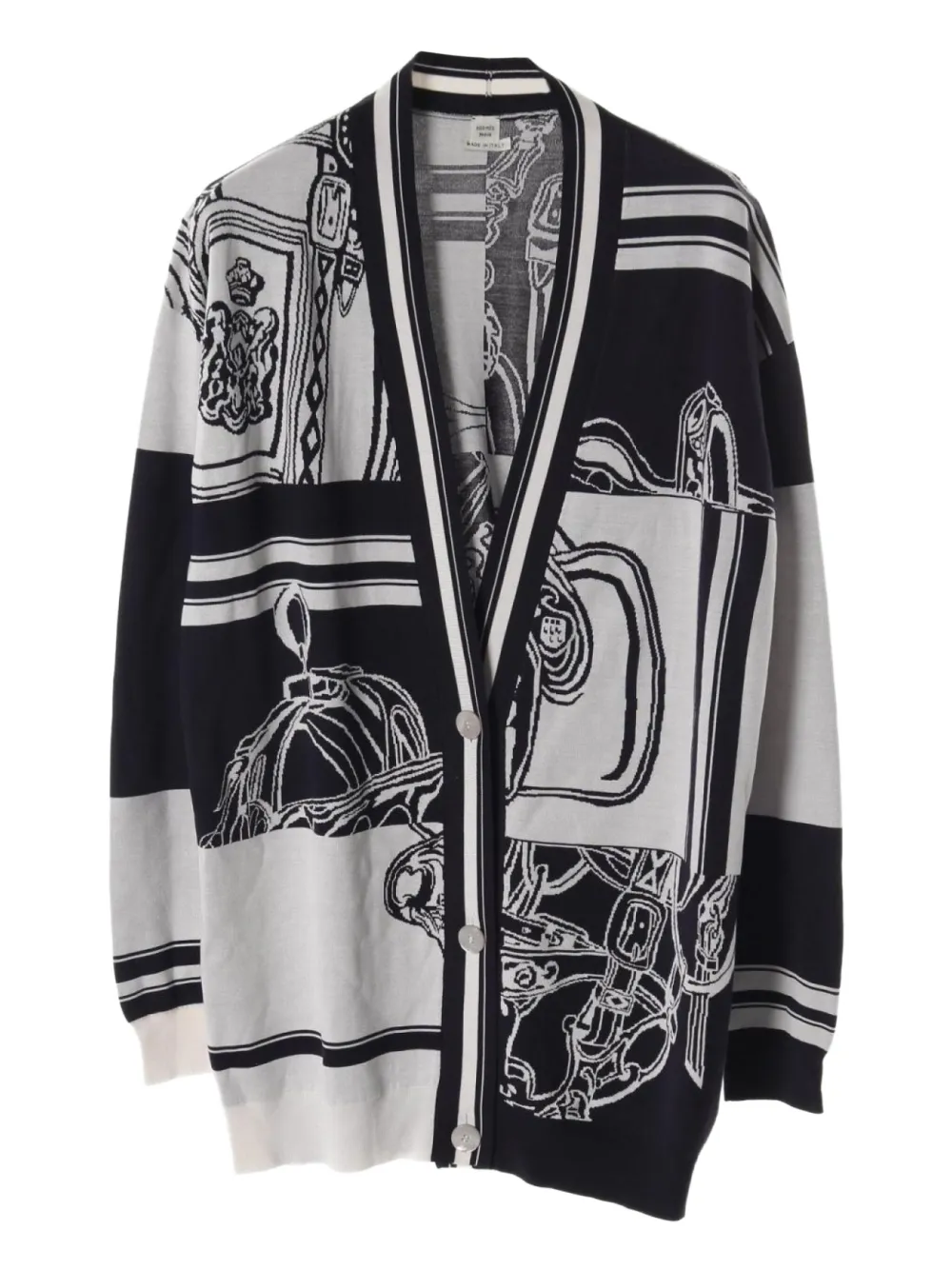 Hermès Pre-Owned 2010s En Desordre Finesse cardigan | Blue | Image 1