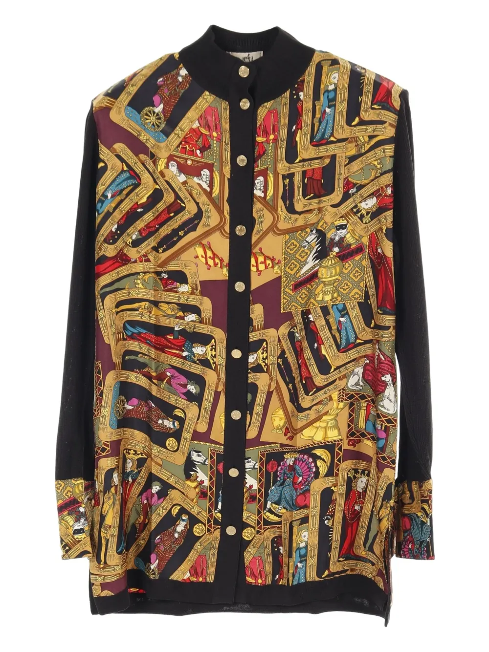 Hermès Pre-Owned 2000s Tarot シャツ - ブラック Hermès Pre-Owned 2000s Tarot シャツ - ブラック