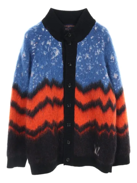 Louis Vuitton Pre-Owned 2010s logo chunky wool cardigan