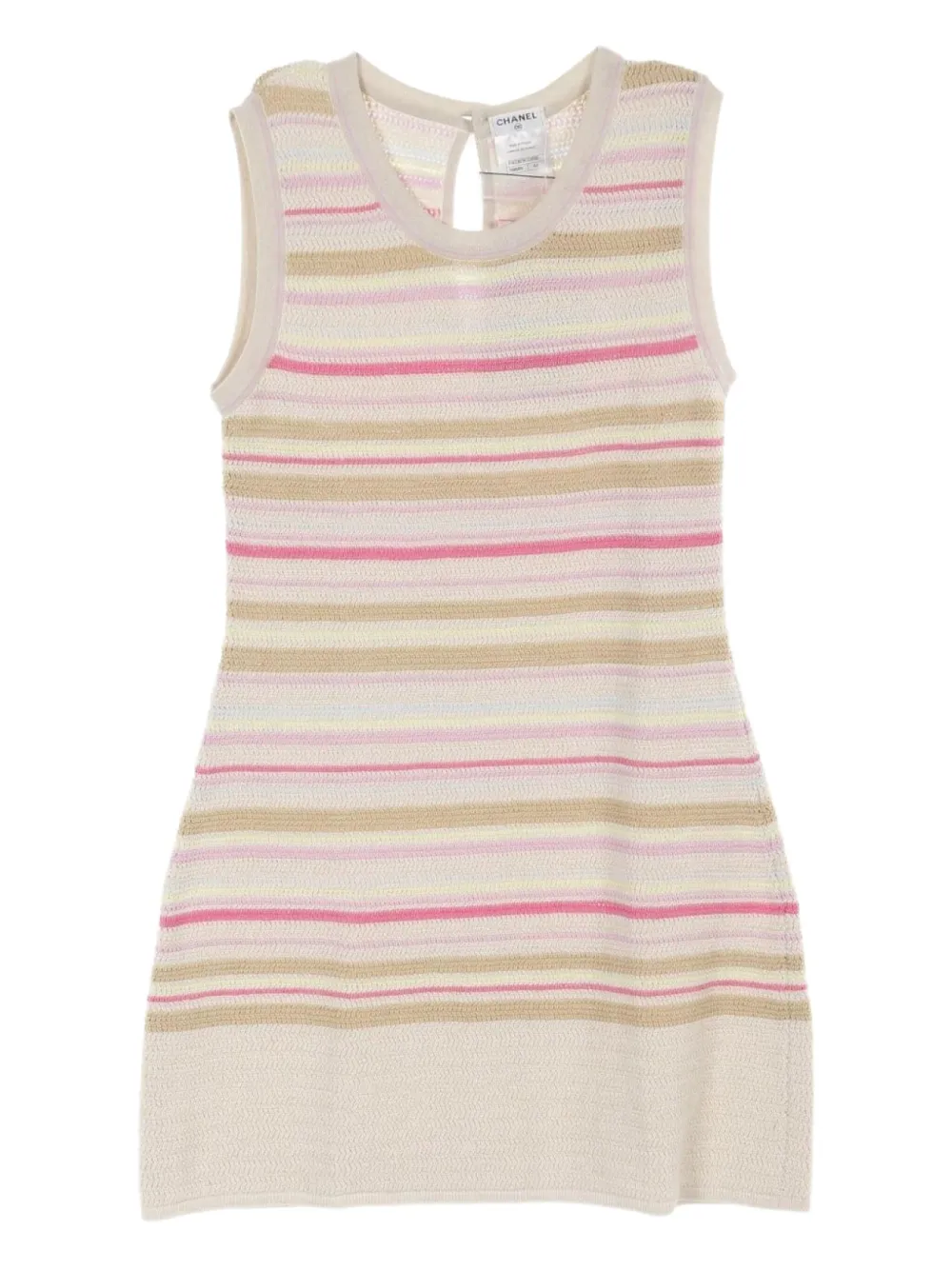 CHANEL Pre-Owned 1986-1988 knitted mini dress | Neutrals | Image 1