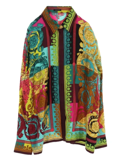 Versace Pre-Owned 2010s mix-print shirt