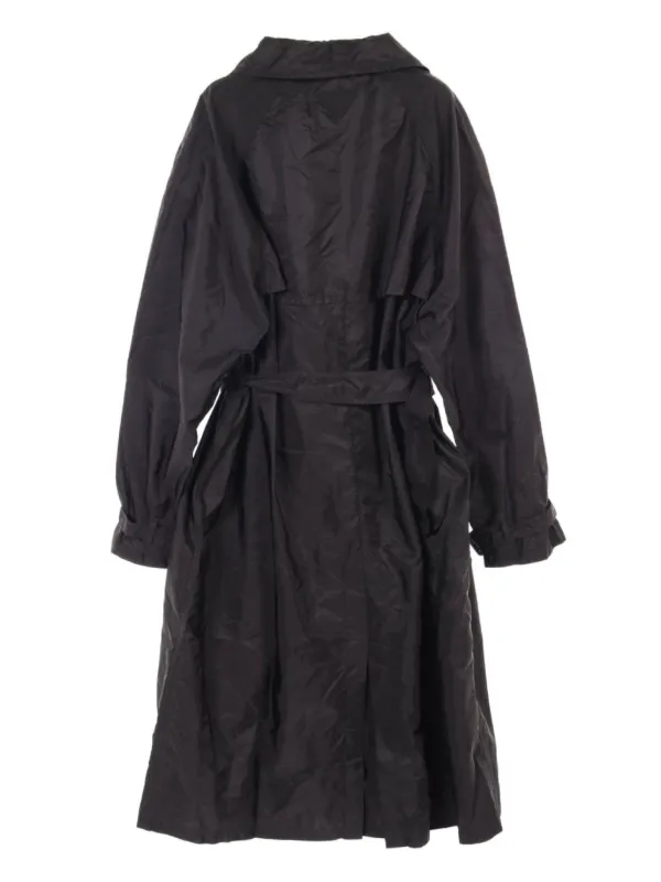 Prada Pre-Owned 2010s Re-Nylon トレンチコート | ブラック Prada Pre-Owned 2010s Re-Nylon トレンチコート | ブラック
