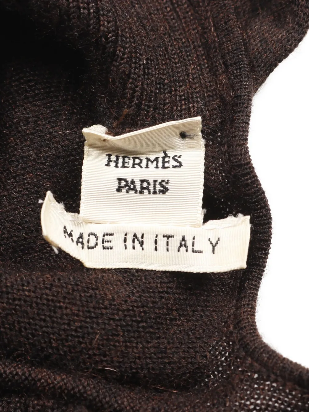 Pre-owned Hermes 2000s Chaîne D'ancre Knitted Dress In Brown