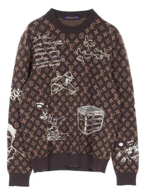 Louis Vuitton Pre-Owned suéter con monograma 2000