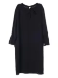 Hermès Pre-Owned 2010s ribbon-fastening wool dress - Black
