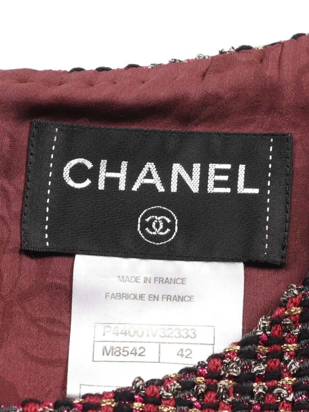 Pre-owned Chanel 1986-1988 Tweed Midi Dress In Red