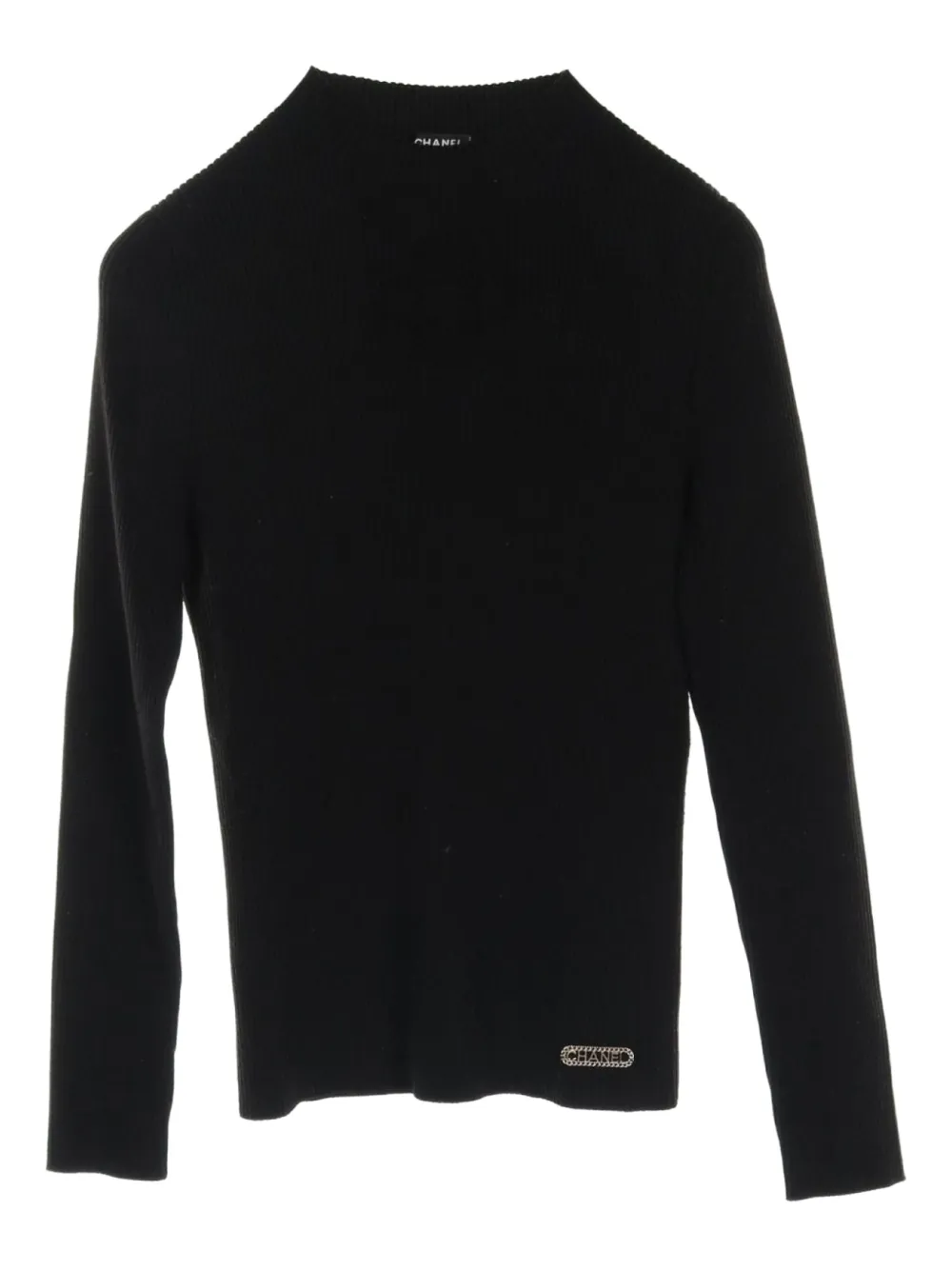 Pre-owned Chanel 1986-1988 Coco Mark Jumper In Black