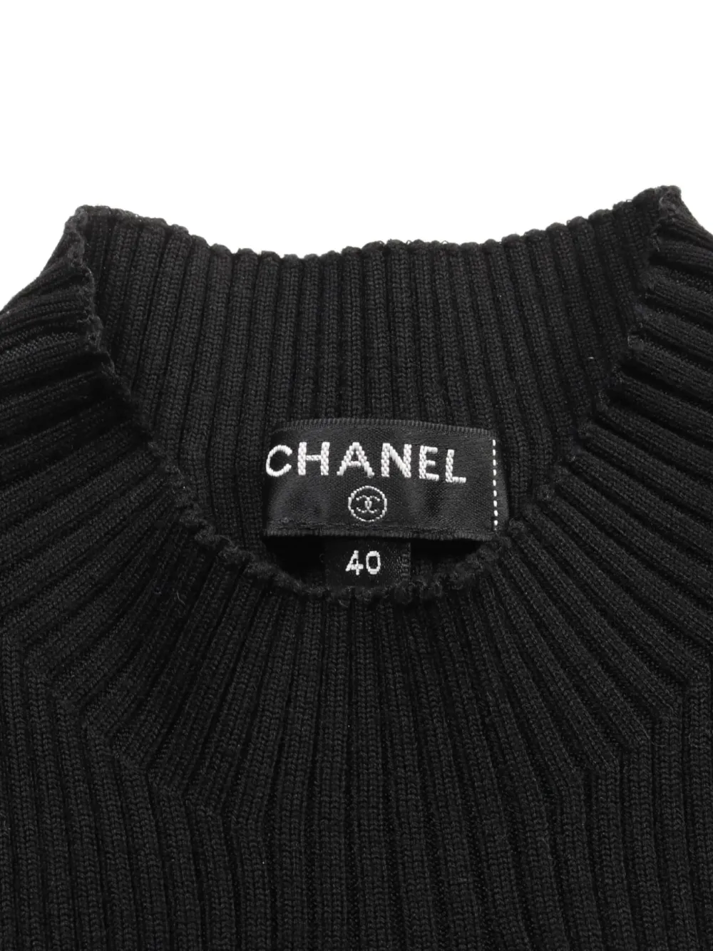 Pre-owned Chanel 1986-1988 Coco Mark Jumper In Black