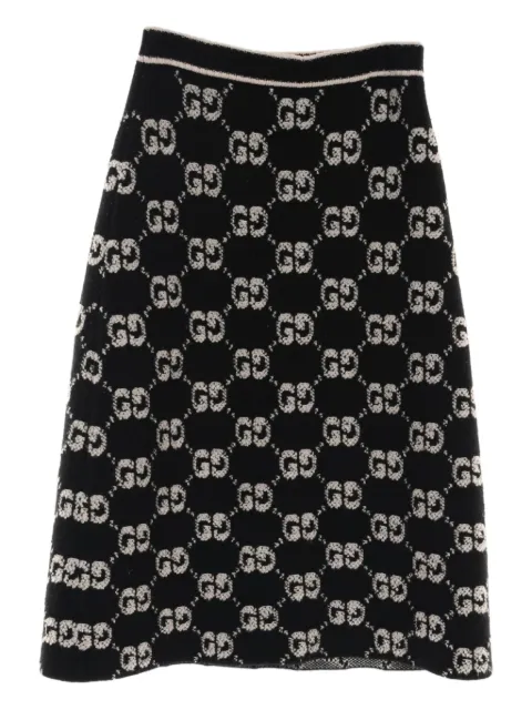 Gucci Pre-Owned 2010s GG wool midi skirt