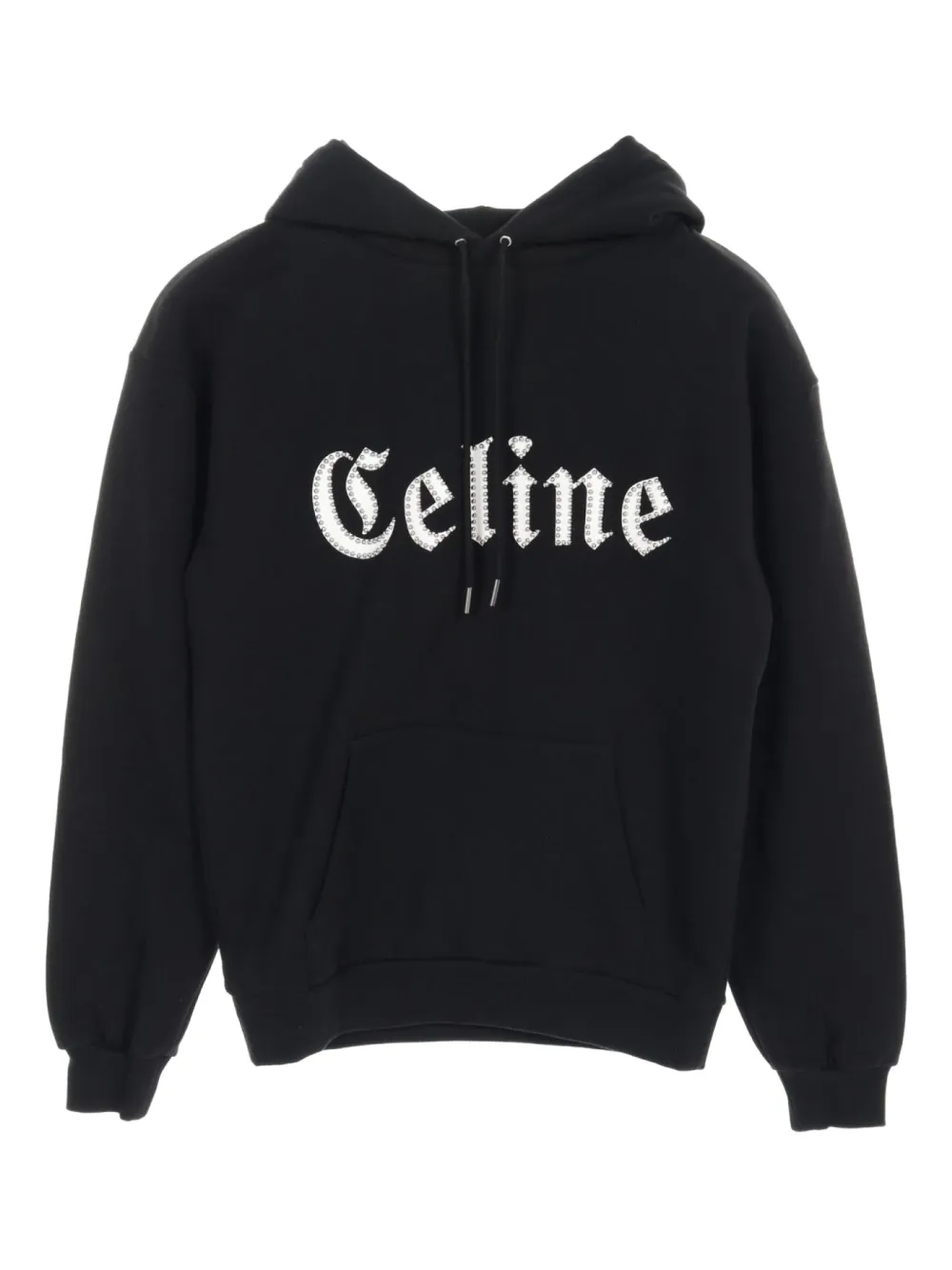 2010s studded-logo cotton hoodie