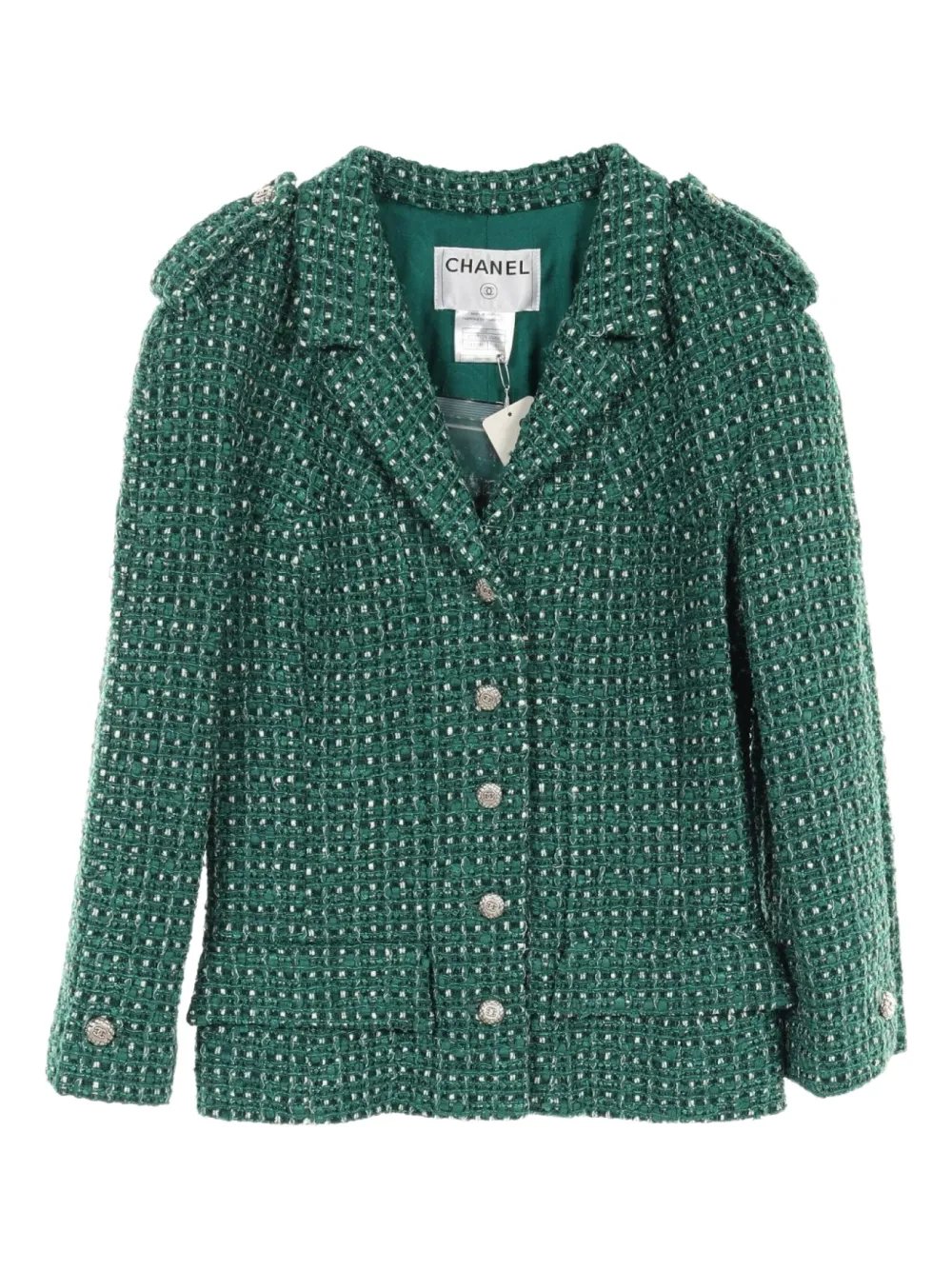 CHANEL Pre-Owned tweed jacket | Green | Image 1