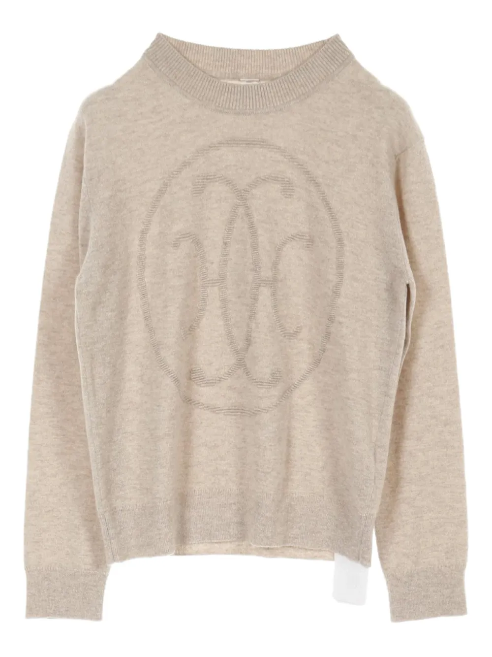 Pre-owned Hermes 20's H Lift Sweater In Neutrals