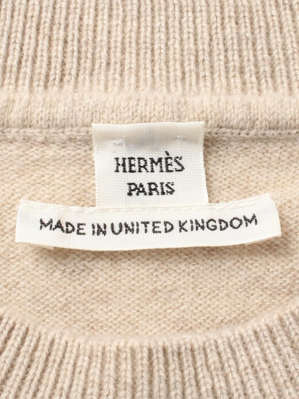 Pre-owned Hermes 20's H Lift Sweater In Neutrals