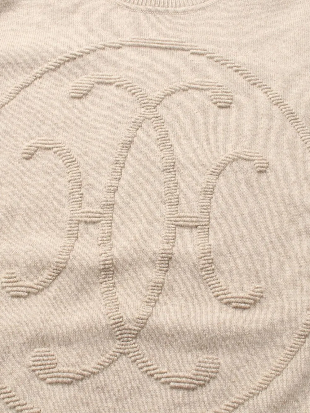 Pre-owned Hermes 20's H Lift Sweater In Neutrals