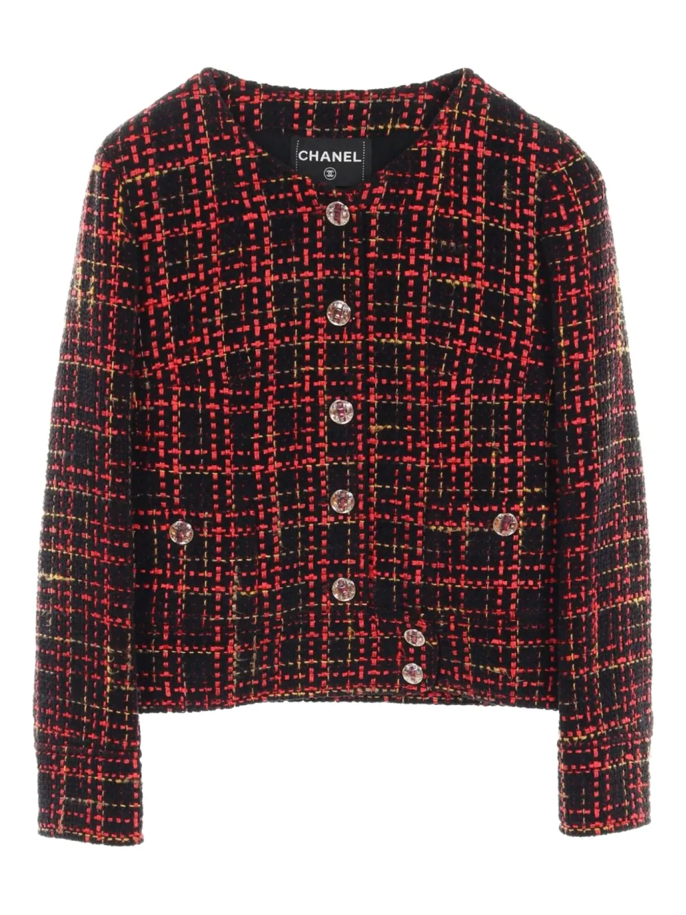 CHANEL Pre-Owned 1986-1988 tweed jacket | Black | Image 1