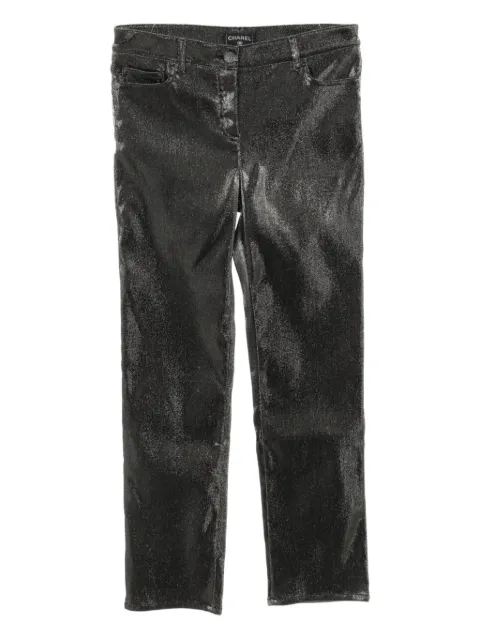 CHANEL Pre-Owned 1986-1988 metallic trousers
