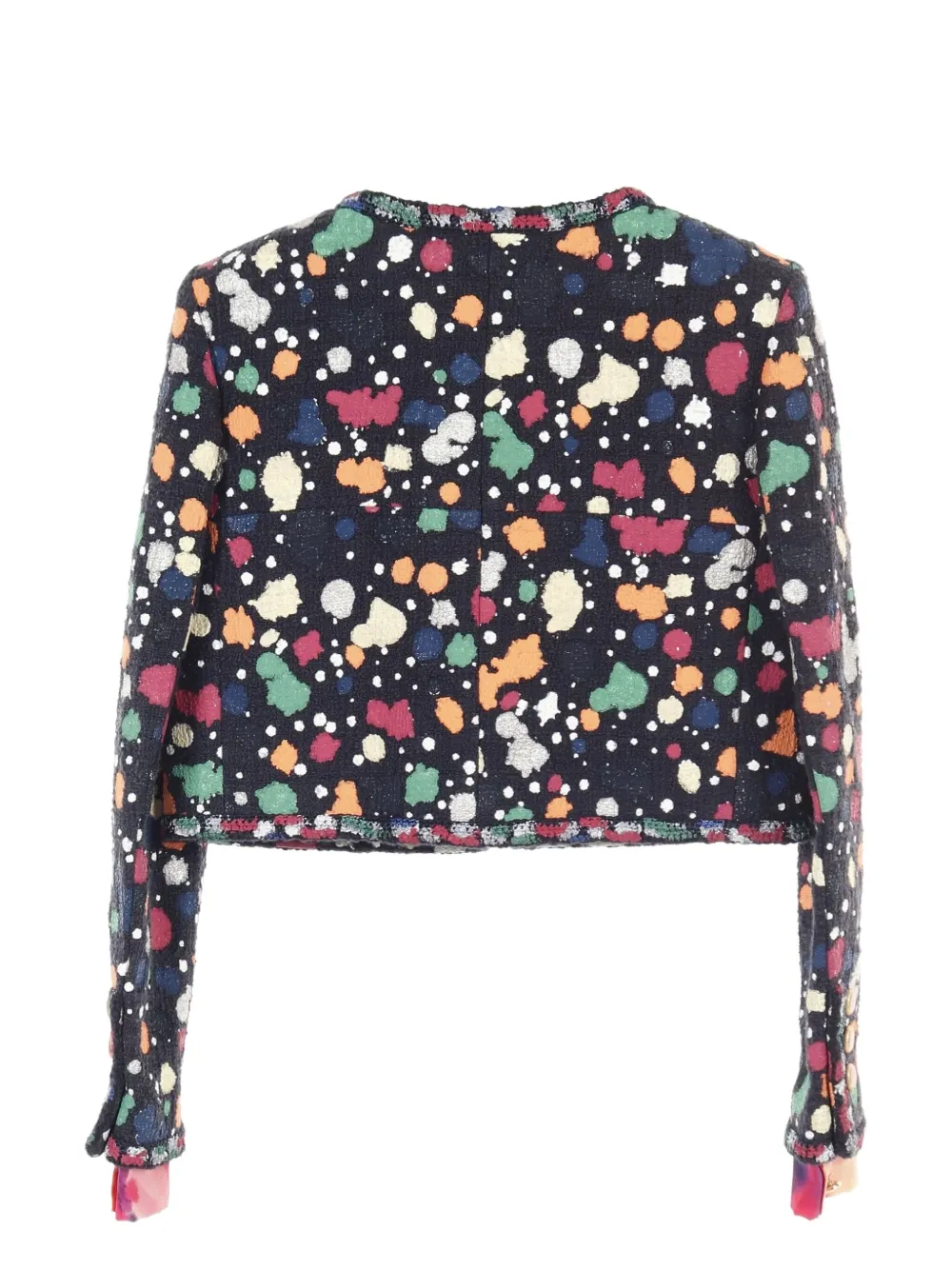 CHANEL Pre-Owned 1986-1988 paint-effect tweed jacket | Image 2