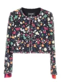 CHANEL Pre-Owned 1986-1988 paint-effect tweed jacket - Black