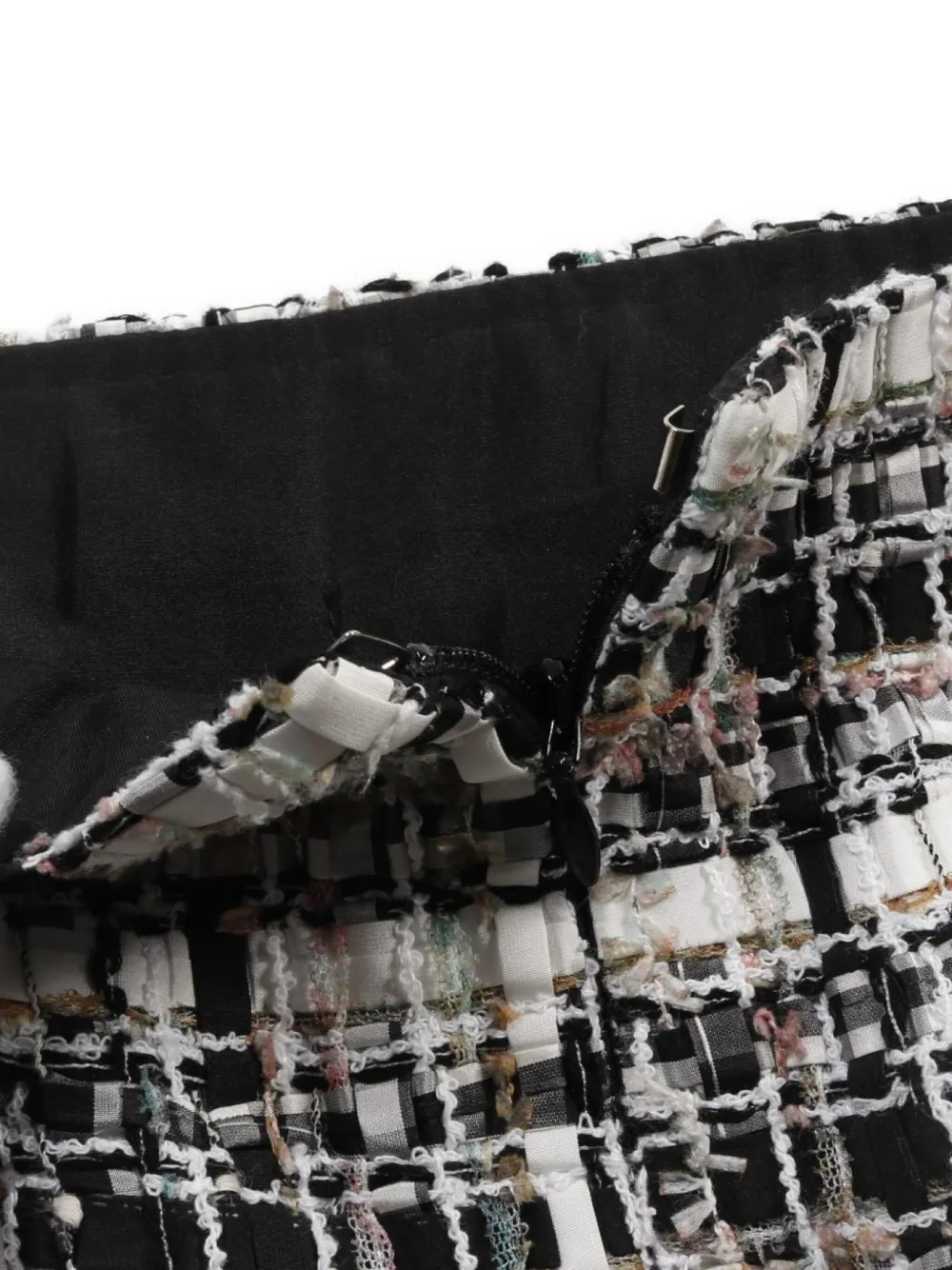 Pre-owned Chanel 1986-1988 Tweed Mini Skirt In White