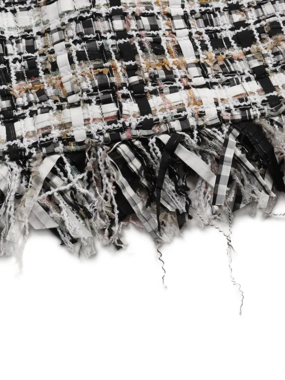 Pre-owned Chanel 1986-1988 Tweed Mini Skirt In White