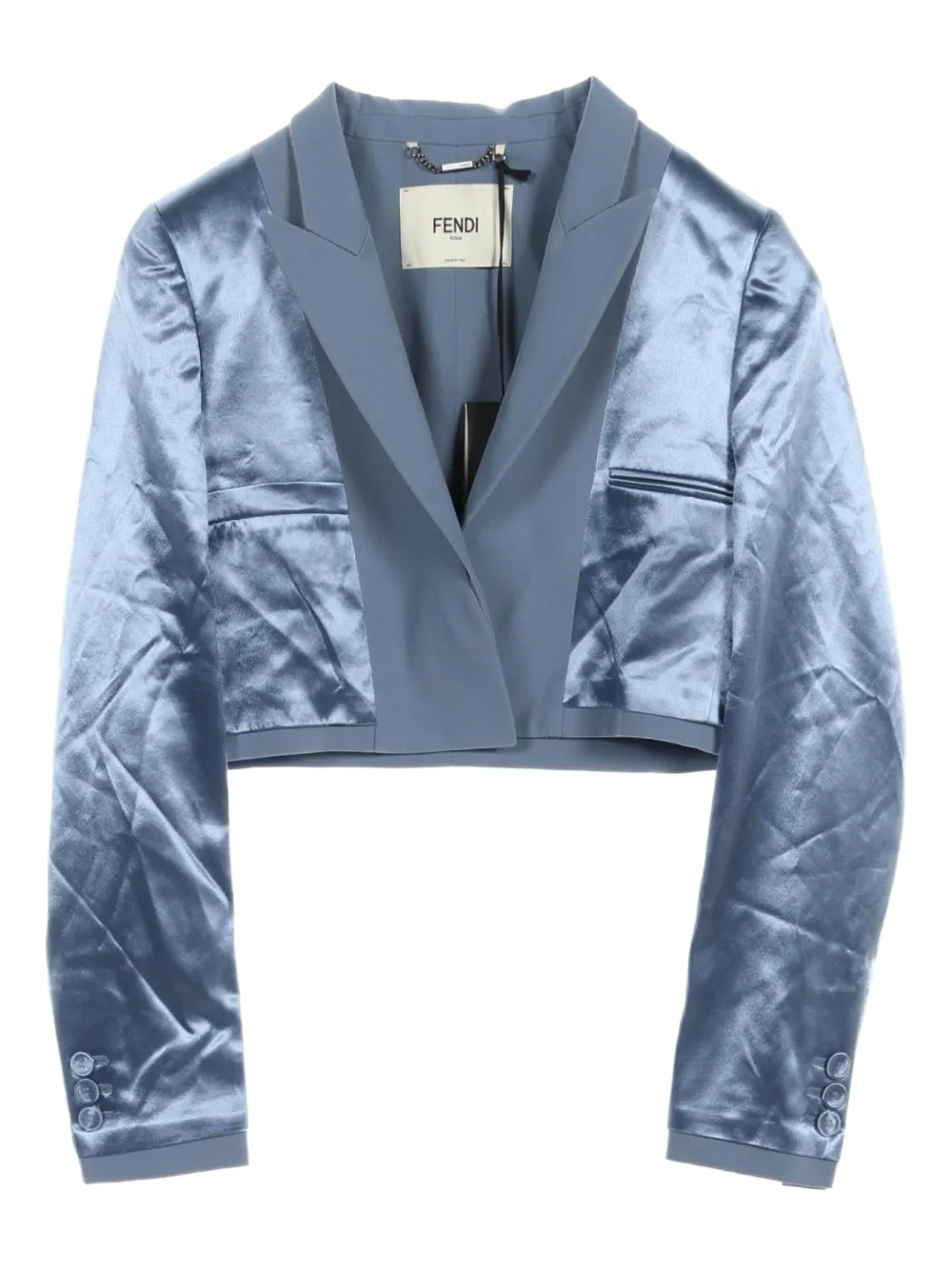 Fendi Pre-Owned 2010s cropped blazer | Blue | Image 1